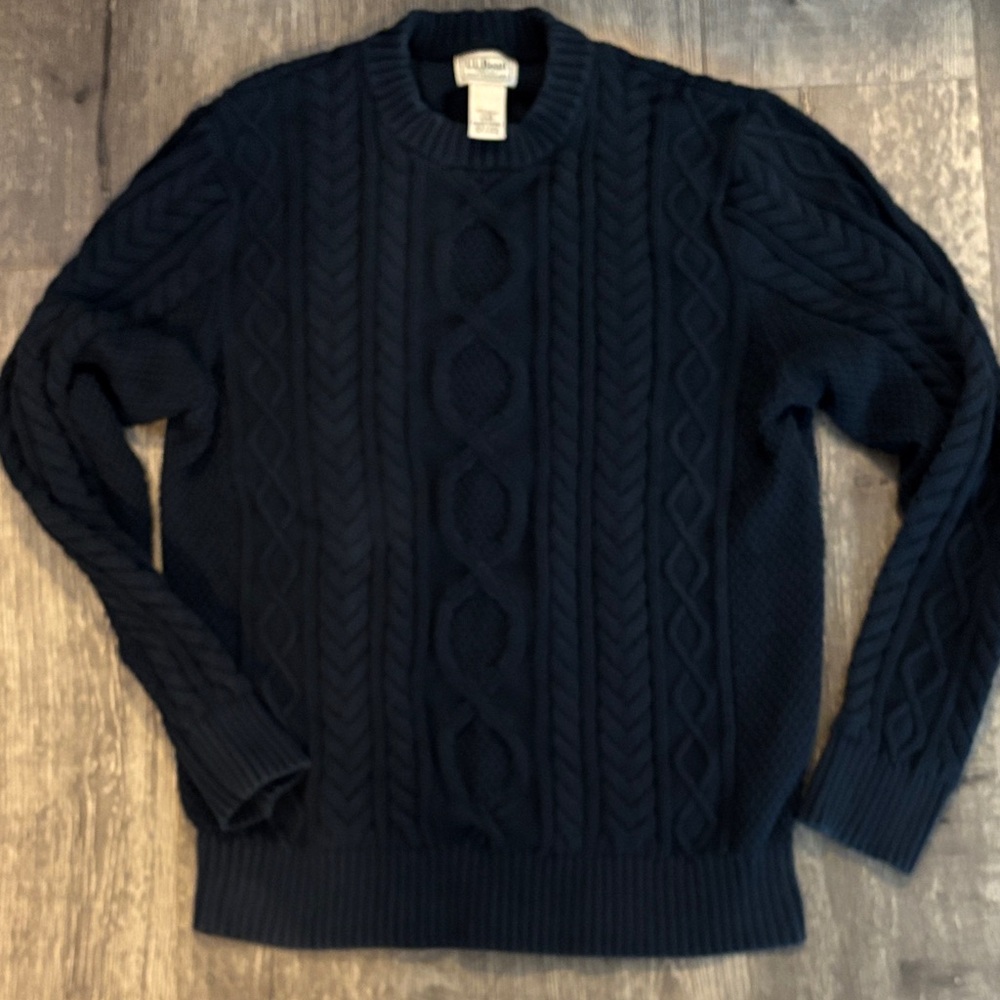 L.L. Bean Men's Dark Blue Crewneck Sweater